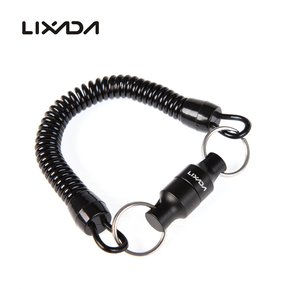 Fishing Equipment Net - Lixada ตัวปล่อยตกข่ายสำหรับตกปลาฟลายพร้อมตาข่ายแม่เหล็กตะขอสำหรับแขวนอุปกรณ์ตกปลาอุปกรณ์จับปลาเชือกเก็บรักษาปลา