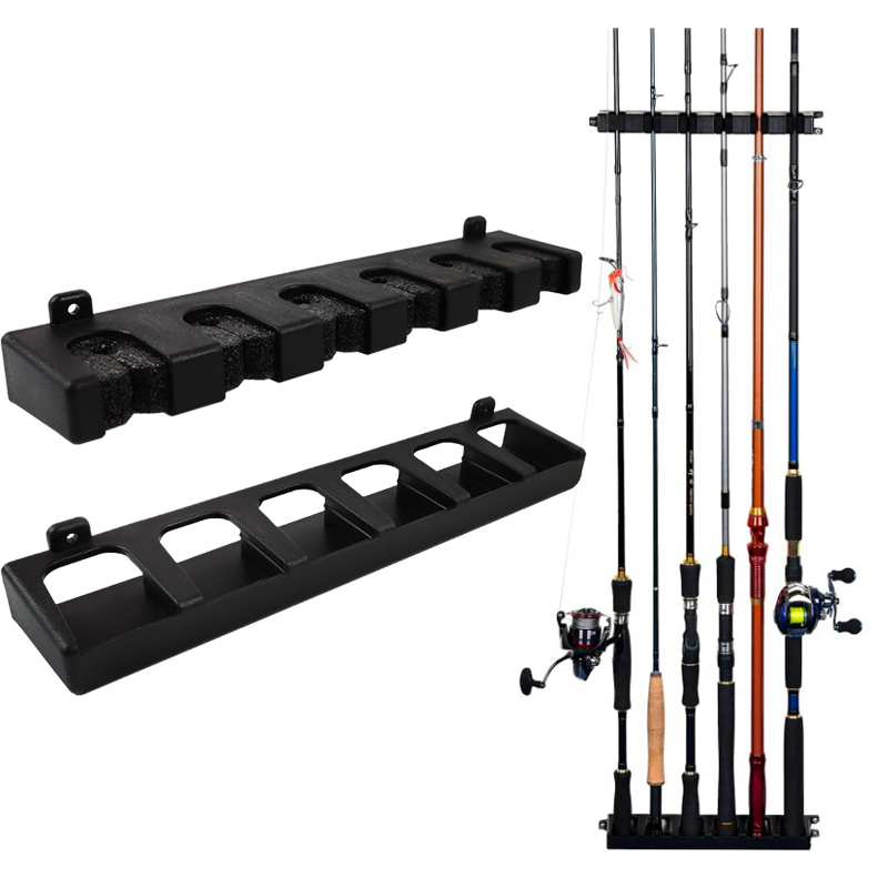 Fishing Equipment Holder - 1 ชิ้นตกปลา Rod เครื่องมือขาตั้งจอแสดงผลแนวตั้งผู้ถือ Rod ตกปลาแขวนผนัง