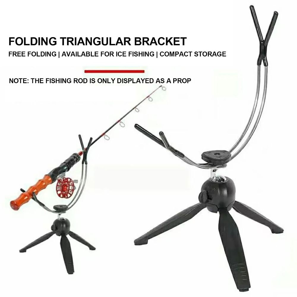 Fishing Equipment Holder - 360 ° ที่วางคันเบ็ดตกปลาน้ำแข็งแบบปรับได้ พับเก็บได้ อเนกประสงค์ วัสดุอะลูมิเนียม